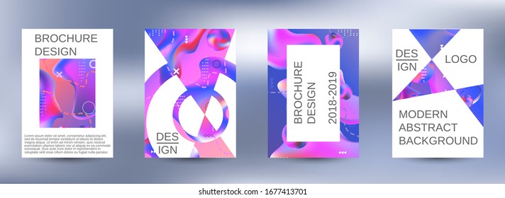 Modern abstract liquid background. Artistic covers design. Creative fluid colors backgrounds.  Easily editable soft colored vector illustration. Bright print.