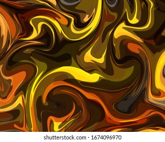 Modern abstract liquid background. Color fluid paint dynamic concept template for print banner, poster, web page, landing. Flat design. Vector illustration.