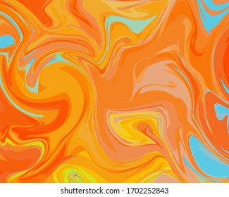 Modern abstract liquid background. Color fluid paint dynamic concept template for print banner, poster, web page, landing. Flat design. Vector illustration.