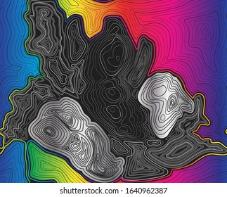 Modern Abstract Liquid Background. Pattern with topographic map. Topographic map lines, contour background.Social Media and Presentation Use.
