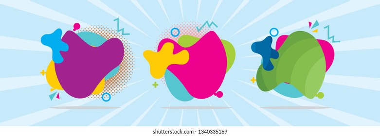 Modern abstract liquid background with various colors. EPS 10