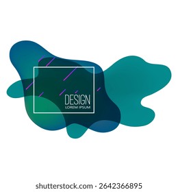 modern abstract liquid banner. Design element for poster, emblem, sign, logo, web. Vector illustration