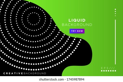 fondo moderno de color líquido abstracto. diseño de elementos geométricos con textura dinámica con decoración de puntos. se puede usar en afiches, banner, web y ya