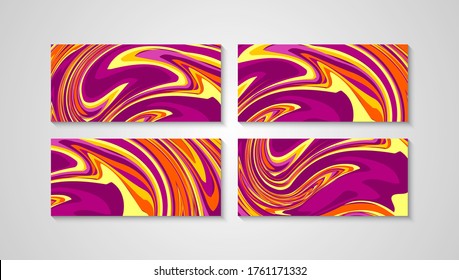 Modern abstract liquid color background. Colorful swirling painting. Abstract painting background suitable for cover, invitation, poster, card, wallpaper, and other.