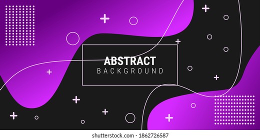 modern abstract liquid color background. dynamic geometric element design with purple gradient color. Vector illustration