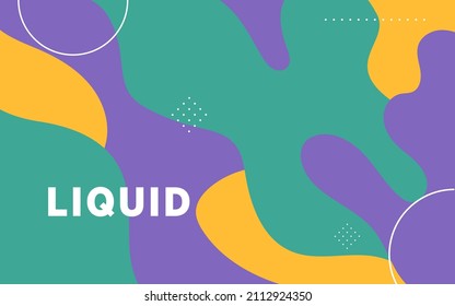 modern abstract liquid color background with green and yellow wave shape design