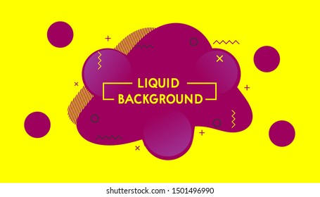 Modern abstract liquid design background vector.
