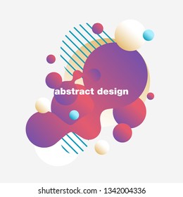 Modern abstract liquid elements. Fluid design. Template for a logo or a flyer.