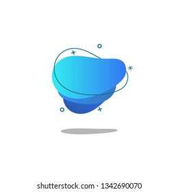 Modern abstract liquid form flyer template