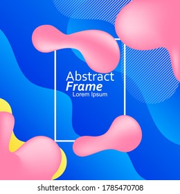 modern abstract liquid frame with gradient colorful design