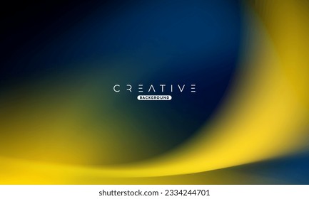 Modern Abstract liquid gradient Background. Fluid color mix. Yellow and Blue vivid Color blend. Modern Design Template For Your ads, Banner, Poster, Cover, Web, Brochure, and flyer. Vector Eps 10