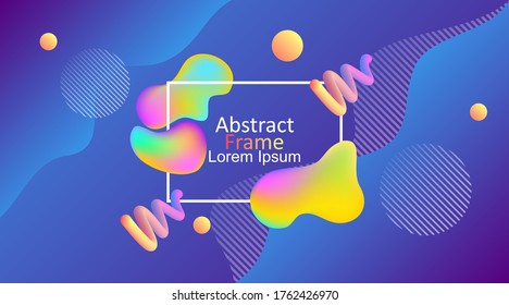 modern abstract liquid gradient with square frame for web page landing 