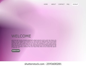 Modern abstract liquid landing page with smooth gradient shapes and fluid design  
