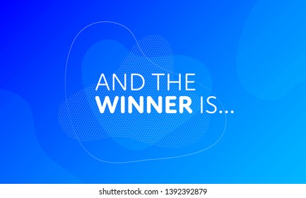 Modern abstract liquid neon giveaway banner template. Flat gradient blue to cyan win frame on blue splash background. Advertising of giving present fo like or repost. Decoration for business account.
