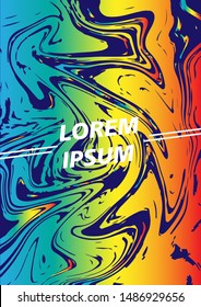 Modern Abstract Liquid Oil Background Vector Social Media Template.