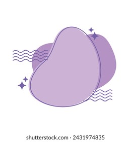 Modern abstract liquid shape. shapes with circles and dotted patterns