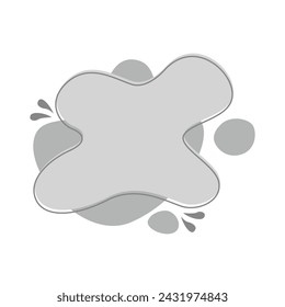 Modern abstract liquid shape. shapes with circles and dotted patterns