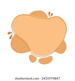 Modern abstract liquid shape. shapes with circles and dotted patterns
