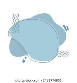 Modern abstract liquid shape. shapes with circles and dotted patterns