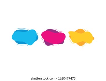 Modern abstract liquid shapes, Vector background illustration