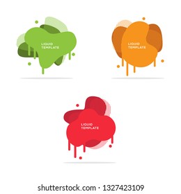 Modern Abstract Liquid Template for icon logo and background. Fluid form various colors