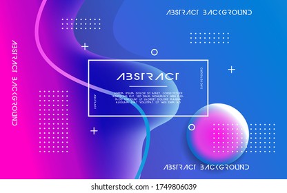 modern abstract liquid vector banner design with line and dots.