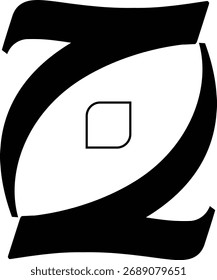 Modernes abstraktes Logo des arabischen Buchstabens Jeem (ج) Kalligrafie