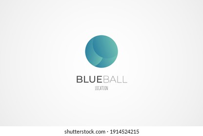 Modern Abstract Logo with Blue Gradient Color