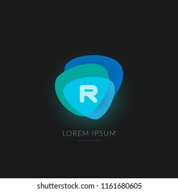 Modern abstract logo collection in bubble style. Colorful logo set.