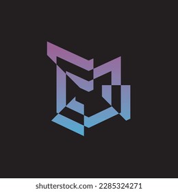 logotipo abstracto moderno, con combinación de colores, este diseño de logotipo colorido es perfecto para medios de comunicación e industria creativa. muy sencillo, minimalista, moderno y elegante.