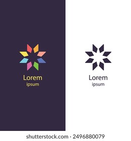 Modern abstract logo with colorful design elements, isolated and easy to customize. Perfect for businesses looking for a unique brand identity.