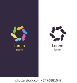 Modern abstract logo with colorful design elements, isolated and easy to customize. Perfect for businesses looking for a unique brand identity.