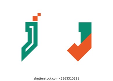 Modern abstract logo concept. letter J vector illustration. Corporate identity. Application design icon.