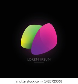 Modern abstract logo design in bubble style. Logo elements. 