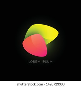 Modern abstract logo design in bubble style. Logo elements. 