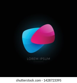Modern abstract logo design in bubble style. Logo elements. 