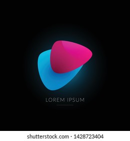 Modern abstract logo design in bubble style. Logo elements. 