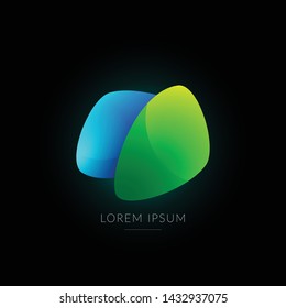 Modern abstract logo design in bubble style. Logo elements. 