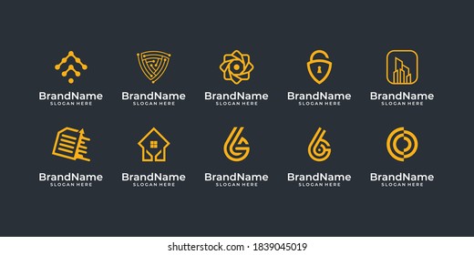 Modern abstract logo design bundle