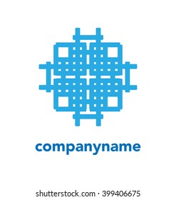 Modern abstract logo design, business icon. Geometric emblem

