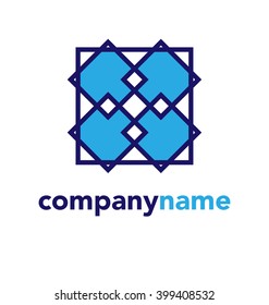 Modern abstract logo design, business icon. Geometric emblem
