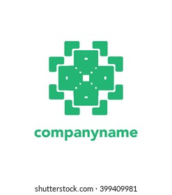 Modern abstract logo design, business icon. Geometric emblem
