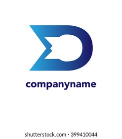 Modern abstract logo design, business icon. Geometric emblem