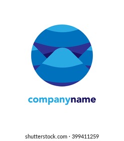 Modern abstract logo design, business icon. Geometric emblem