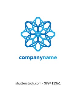 Modern abstract logo design, business icon. Geometric emblem