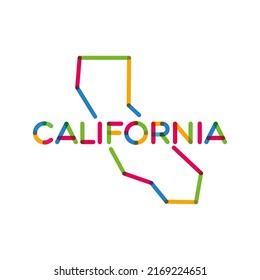 Modern Abstract Logo Design For California Map, USA Digital Technology