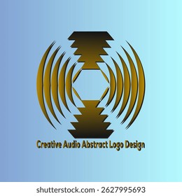 Diseño de logotipo abstracto moderno con ondas de audio. Ideal para música, podcast o marcas tecnológicas.