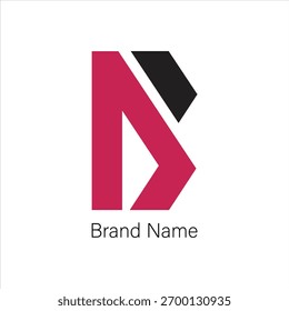 Diseño moderno y abstracto del logotipo con Formas geométricas rojas y negras audaces, que sugieren movimiento hacia adelante e innovación.