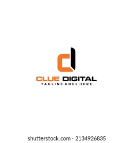 Modern abstract logo design with geometric lettermark in orange and black for business branding