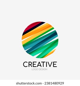 Modern abstract logo design. Geometric vector art. Clean overlapping lines and abstract shapes. Perfect for modern brand